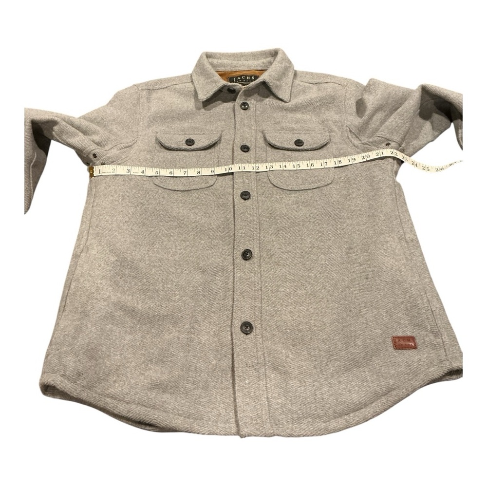 JACHS New York Men’s Wool Blend Shirt Jacket Shacket Gray Button Front Size M - Picture 4 of 9